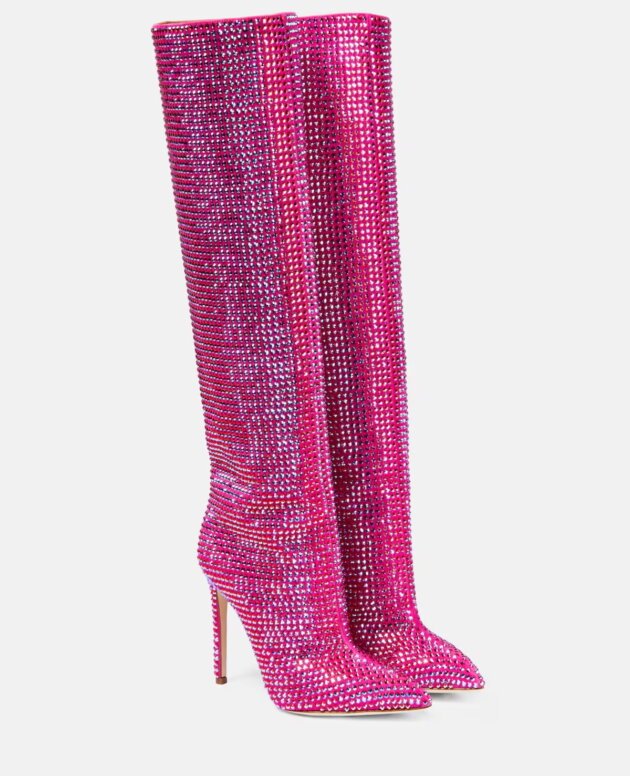 Knee-high boot with stiletto heel